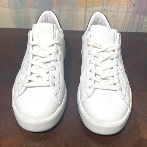 Golden Goose Pure-Star Leather Low Trainers White Black Mens size 40 - Picture 4 of 7